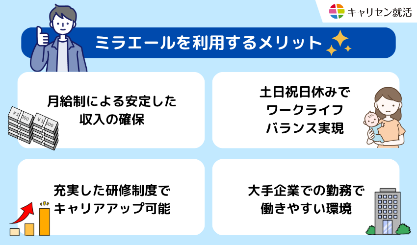 ミラエールを利用するメリット