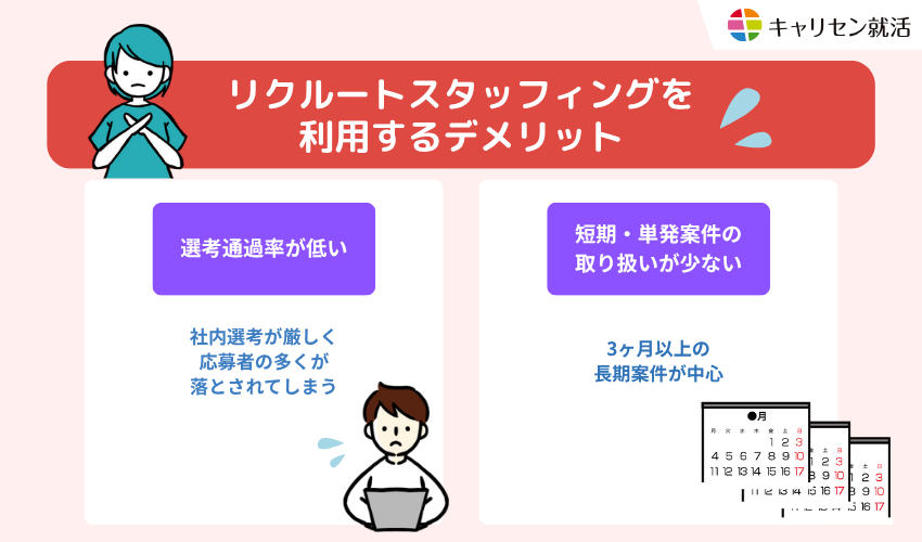 リクルートスタッフィングのデメリット