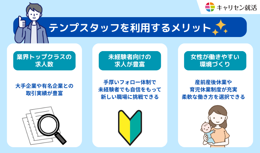 テンプスタッフを利用するメリット